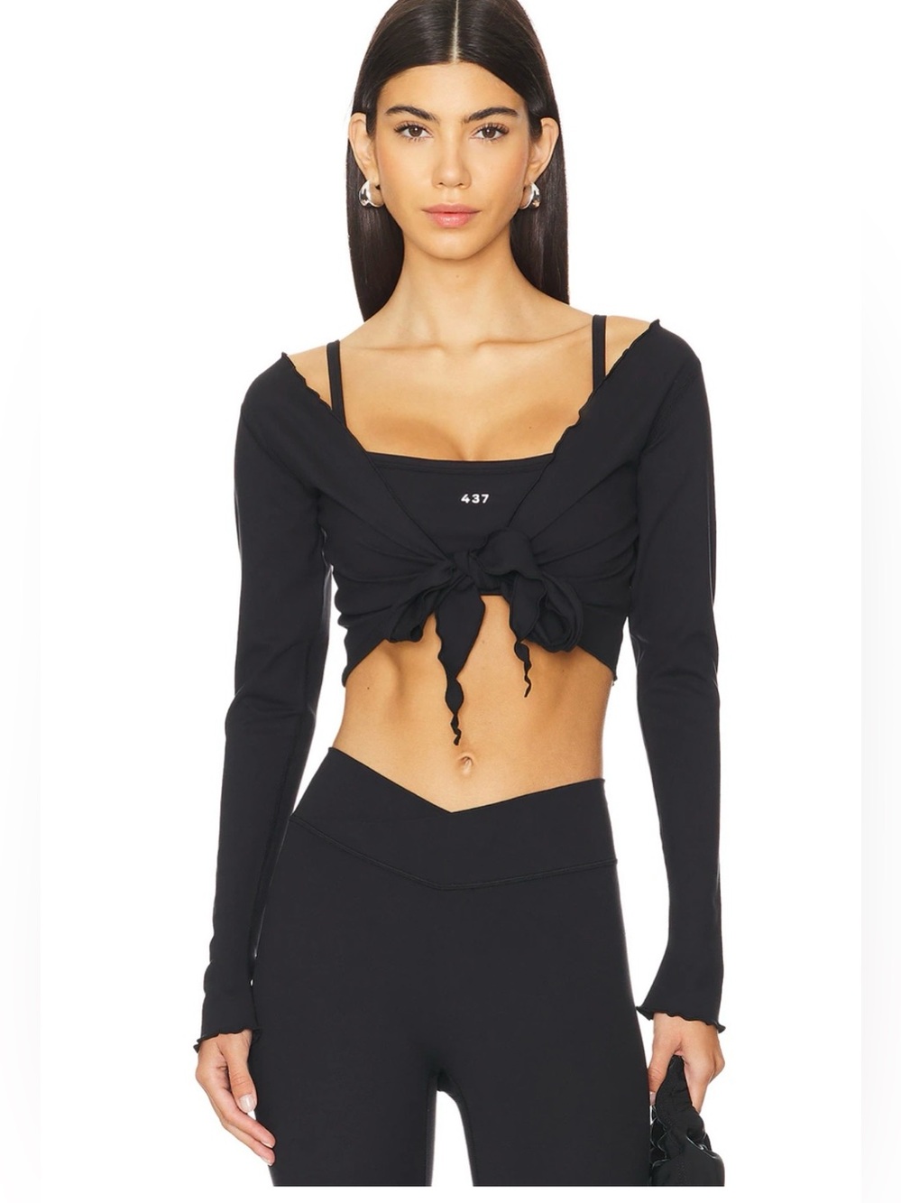 437 Wrap Top Black
